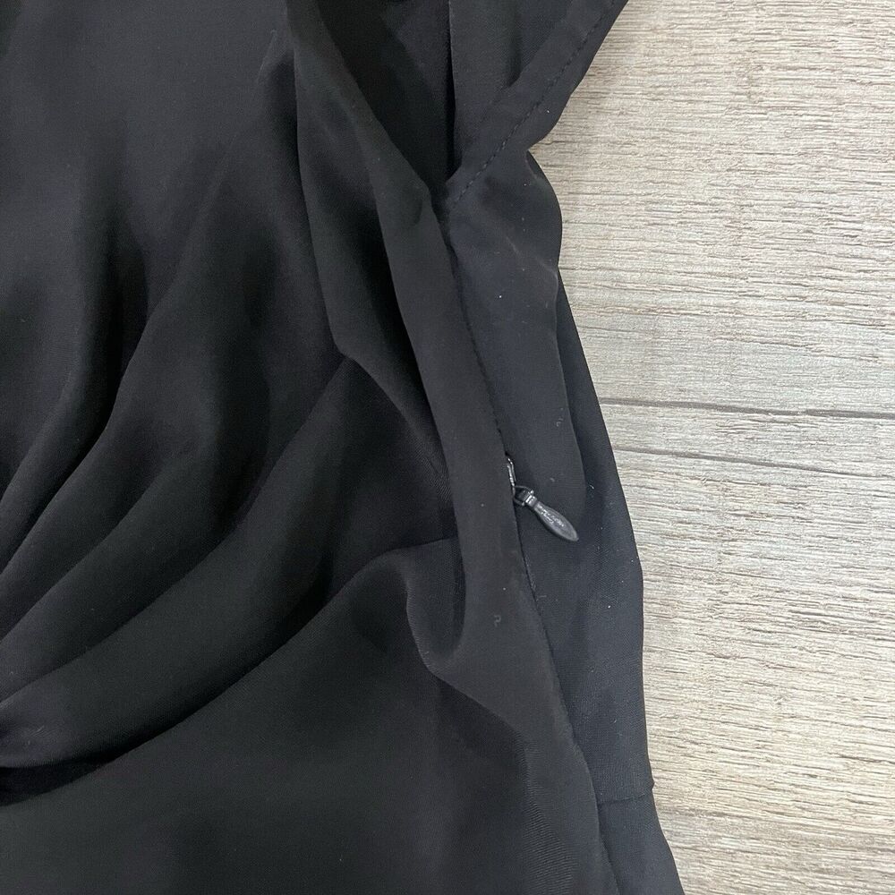 Banana Republic Women’s Black Front Twist V-Neck Sheath Dress Sz 6 - Picture 6 of 8